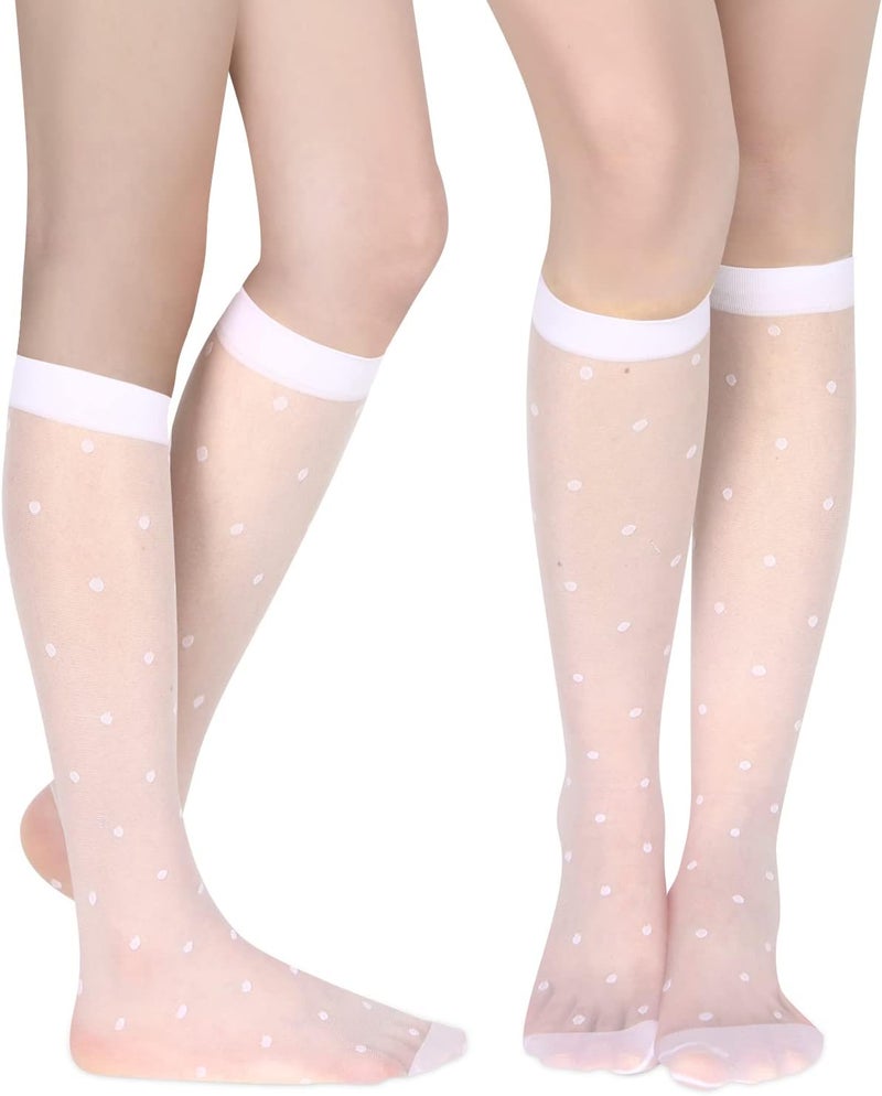 Benefeet Sox Womens Lace Knee High Socks Girls Sheer Mesh Knee High Stockings Cute Fishnet Lolita Calf Sock - Image 4